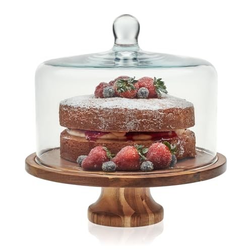 Porta torte legno acacia - di,